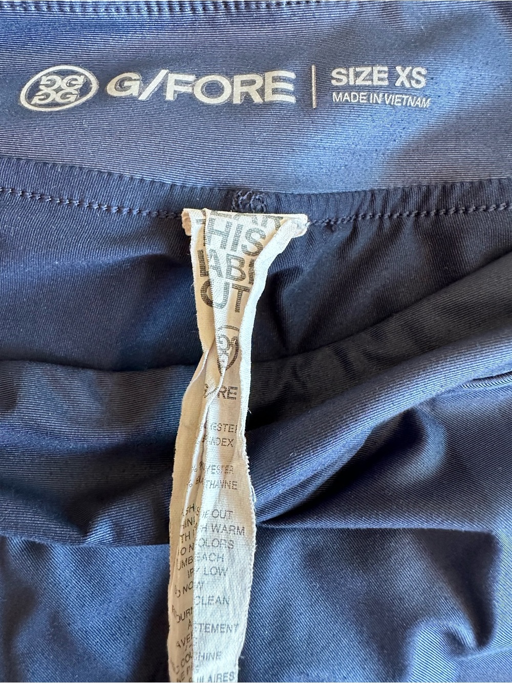 G/FORE Effortless A-Line Golf Skort Navy Performance Stretch Zip Pocket XS - Picture 5 of 5